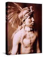 Shows As He Goes-Edward S^ Curtis-Stretched Canvas