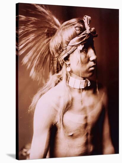 Shows As He Goes-Edward S^ Curtis-Stretched Canvas