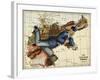 Shows the German Empire As a Young Man Lounging Across Europe.-Lilian Lancaster-Framed Giclee Print