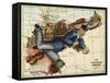 Shows the German Empire As a Young Man Lounging Across Europe.-Lilian Lancaster-Framed Stretched Canvas