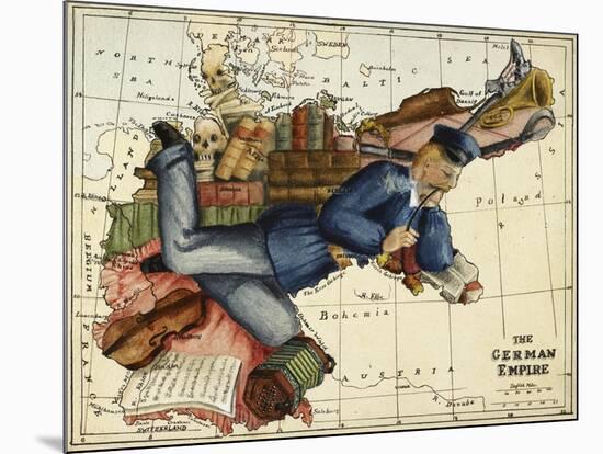 Shows the German Empire As a Young Man Lounging Across Europe.-Lilian Lancaster-Mounted Giclee Print
