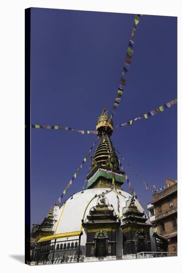 Shree Gha Buddhist Stupa, Thamel, Kathmandu, Nepal, Asia-John Woodworth-Stretched Canvas