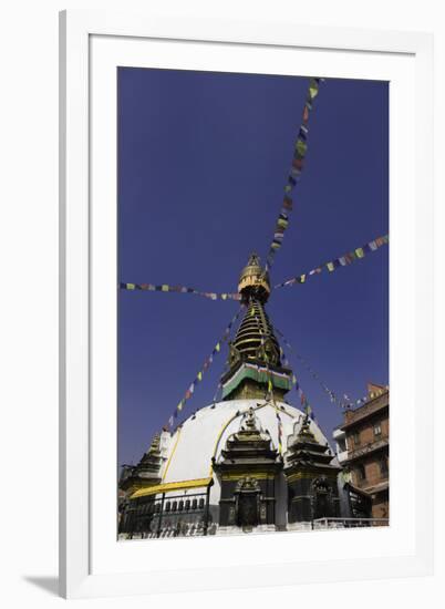 Shree Gha Buddhist Stupa, Thamel, Kathmandu, Nepal, Asia-John Woodworth-Framed Photographic Print