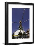 Shree Gha Buddhist Stupa, Thamel, Kathmandu, Nepal, Asia-John Woodworth-Framed Photographic Print