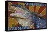 Shreveport, Louisiana - Alligator Mosaic-Lantern Press-Stretched Canvas