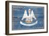Shreveport, Louisiana - Louisiana State Flag - Barnwood Painting-Lantern Press-Framed Art Print