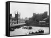 Shrewsbury Castle and Station, West Midlands-null-Framed Stretched Canvas