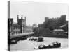 Shrewsbury Castle and Station, West Midlands-null-Stretched Canvas