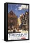 Shrewsbury, England - Old Market Hall View British Railways Poster-Lantern Press-Framed Stretched Canvas