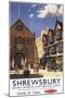 Shrewsbury, England - Old Market Hall View British Railways Poster-Lantern Press-Mounted Art Print