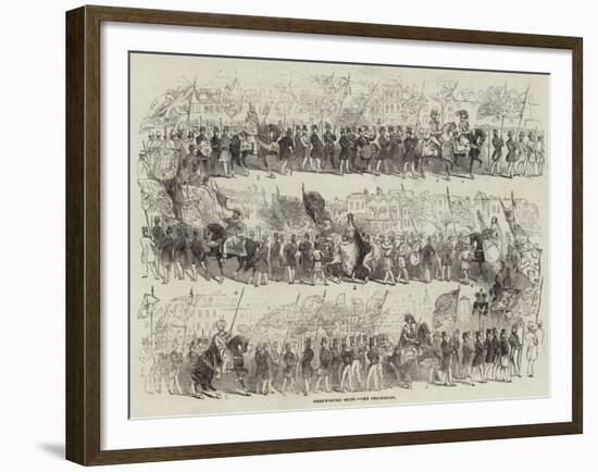 Shrewsbury Show, the Procession-null-Framed Giclee Print