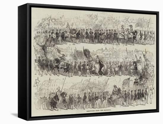 Shrewsbury Show, the Procession-null-Framed Stretched Canvas