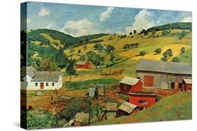 Shreyvogel Farm-Charles Shreyvogel-Stretched Canvas