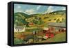 Shreyvogel Farm-Charles Shreyvogel-Framed Stretched Canvas