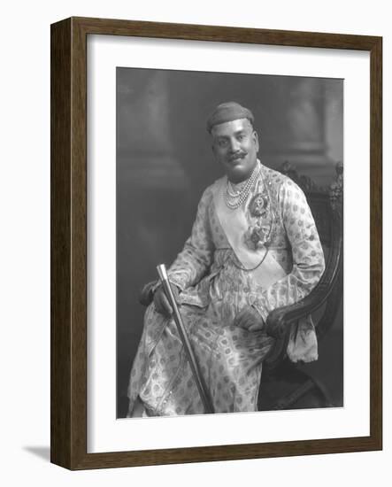 Shrimant Maharaja Sir Sayajirao III Gaekwad-James Lafayette-Framed Giclee Print