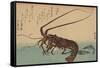 Shrimp and Lobster (Ise Ebi to Shiba Ebi)-Ando Hiroshige-Framed Stretched Canvas