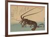 Shrimp and Lobster (Ise Ebi to Shiba Ebi)-Ando Hiroshige-Framed Art Print