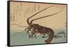 Shrimp and Lobster (Ise Ebi to Shiba Ebi)-Ando Hiroshige-Framed Stretched Canvas