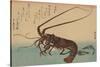 Shrimp and Lobster (Ise Ebi to Shiba Ebi)-Ando Hiroshige-Stretched Canvas