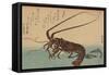 Shrimp and Lobster (Ise Ebi to Shiba Ebi)-Ando Hiroshige-Framed Stretched Canvas