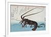 Shrimp and Lobster, Japanese Wood-Cut Print-Lantern Press-Framed Art Print