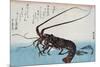 Shrimp and Lobster, Japanese Wood-Cut Print-Lantern Press-Mounted Art Print