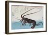 Shrimp and Lobster, Japanese Wood-Cut Print-Lantern Press-Framed Art Print