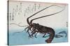 Shrimp and Lobster, Japanese Wood-Cut Print-Lantern Press-Stretched Canvas