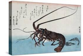 Shrimp and Lobster, Japanese Wood-Cut Print-Lantern Press-Stretched Canvas