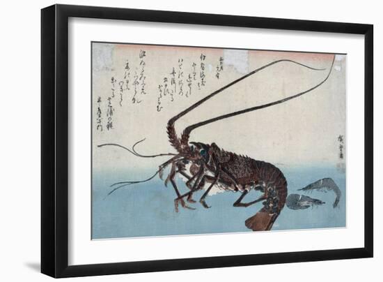 Shrimp and Lobster-Ando Hiroshige-Framed Giclee Print