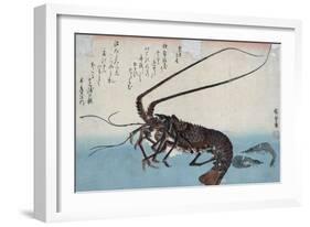 Shrimp and Lobster-Ando Hiroshige-Framed Giclee Print