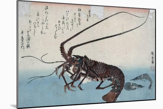 Shrimp and Lobster-Ando Hiroshige-Mounted Giclee Print