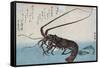 Shrimp and Lobster-Ando Hiroshige-Framed Stretched Canvas