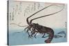 Shrimp and Lobster-Ando Hiroshige-Stretched Canvas