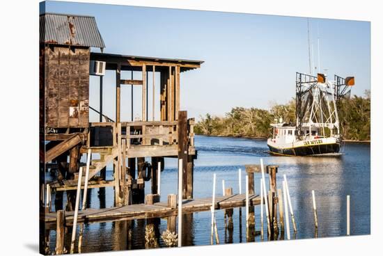 Shrimp Boat, Cocodrie, Terrebonne Parish, Louisiana, USA-Alison Jones-Stretched Canvas