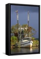 Shrimp Boat Docked at Harbor, Apalachicola, Florida, USA-Joanne Wells-Framed Stretched Canvas