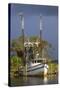 Shrimp Boat Docked at Harbor, Apalachicola, Florida, USA-Joanne Wells-Stretched Canvas
