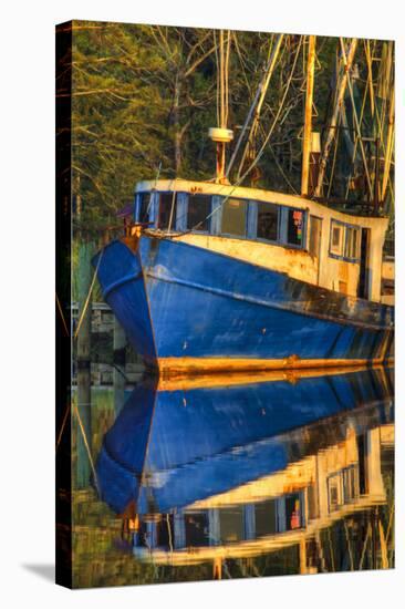 Shrimp Boat Docked at Harbor, Fishing, Apalachicola, Florida, USA-Joanne Wells-Stretched Canvas