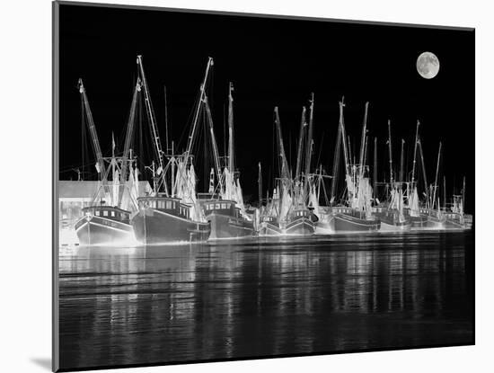 Shrimp Boats Asleep-J.D. Mcfarlan-Mounted Photographic Print