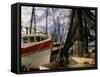 Shrimp Boats Tied to Dock, Darien, Georgia, USA-Joanne Wells-Framed Stretched Canvas