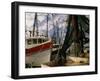 Shrimp Boats Tied to Dock, Darien, Georgia, USA-Joanne Wells-Framed Premium Photographic Print