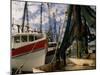 Shrimp Boats Tied to Dock, Darien, Georgia, USA-Joanne Wells-Mounted Premium Photographic Print