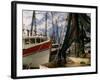 Shrimp Boats Tied to Dock, Darien, Georgia, USA-Joanne Wells-Framed Photographic Print