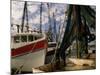 Shrimp Boats Tied to Dock, Darien, Georgia, USA-Joanne Wells-Mounted Photographic Print