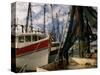 Shrimp Boats Tied to Dock, Darien, Georgia, USA-Joanne Wells-Stretched Canvas