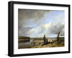 Shrimp Boys at Cromer, 1815-William Collins-Framed Giclee Print