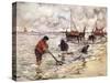 Shrimp-Fishing, 1904-Nico Jungman-Stretched Canvas