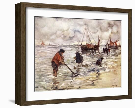 Shrimp-Fishing, 1904-Nico Jungman-Framed Giclee Print