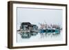 Shrimp fishing boats and house, Koh Phangan, Thailand, Southeast Asia-John Alexander-Framed Photographic Print