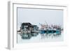 Shrimp fishing boats and house, Koh Phangan, Thailand, Southeast Asia-John Alexander-Framed Photographic Print